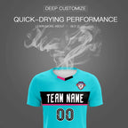 Custom Sky Blue Classic Sports Sets Soccer Shirt Jersey
