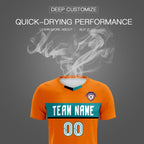 Custom Orange Classic Sports Sets Soccer Shirt Jersey