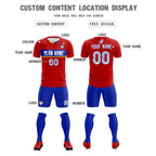 Custom Red Classic Sports Sets Soccer Shirt Jersey