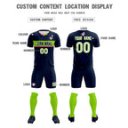 Custom Navy Classic Sports Sets Soccer Shirt Jersey