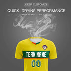 Custom Gold Classic Sports Sets Soccer Shirt Jersey
