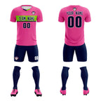Custom Pink Classic Sports Sets Soccer Shirt Jersey