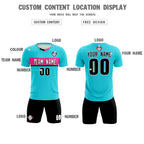 Custom Sky Blue Classic Sports Sets Soccer Shirt Jersey