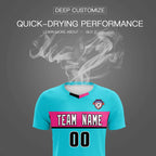 Custom Sky Blue Classic Sports Sets Soccer Shirt Jersey