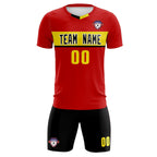 Custom Red Classic Sports Sets Soccer Shirt Jersey