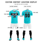 Custom Sky Blue Classic Sports Sets Soccer Shirt Jersey