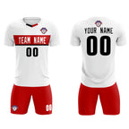 Custom White Classic Sports Sets Soccer Shirt Jersey
