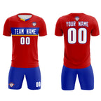 Custom Red Classic Sports Sets Soccer Shirt Jersey