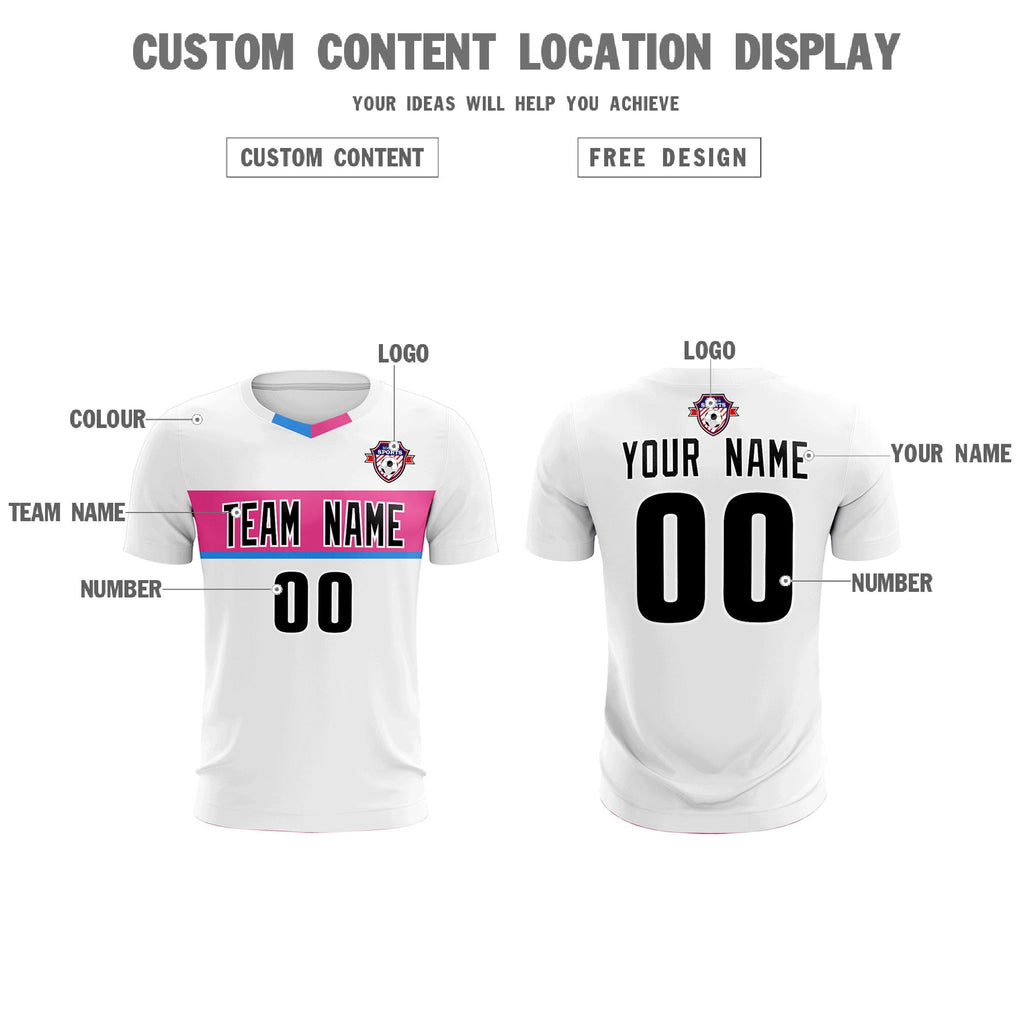 Custom White Classic Sports Sets Soccer Shirt Jersey