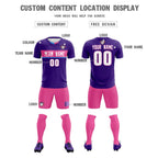Custom Purple Classic Sports Sets Soccer Shirt Jersey
