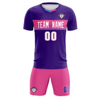 Custom Purple Classic Sports Sets Soccer Shirt Jersey