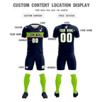 Custom Navy Classic Sports Sets Soccer Shirt Jersey