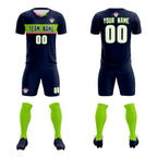 Custom Navy Classic Sports Sets Soccer Shirt Jersey