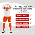 Custom White Classic Sports Sets Soccer Shirt Jersey