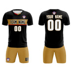 Custom Black Classic Sports Sets Soccer Shirt Jersey