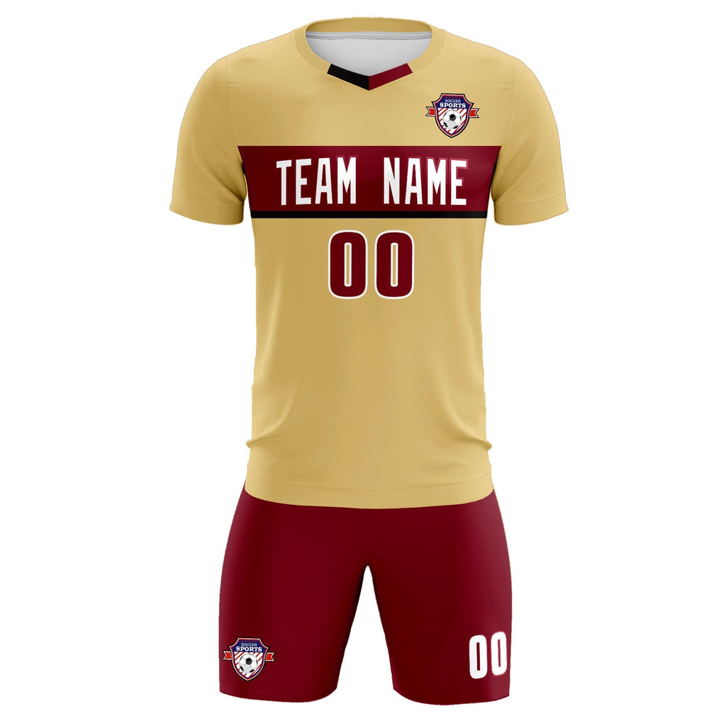 Custom Khaki Classic Sports Sets Soccer Shirt Jersey