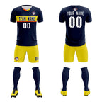 Custom Navy Classic Sports Sets Soccer Shirt Jersey