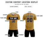 Custom Old Gold Classic Sports Sets Soccer Shirt Jersey