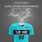 Custom Sky Blue Classic Sports Sets Soccer Shirt Jersey