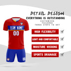Custom Red Classic Sports Sets Soccer Shirt Jersey