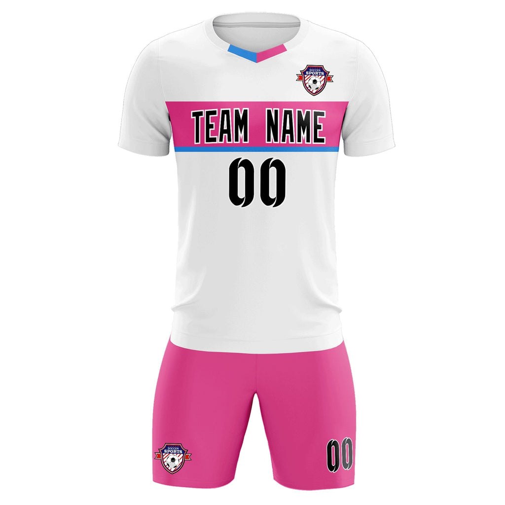 Custom White Classic Sports Sets Soccer Shirt Jersey