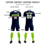 Custom Navy Classic Sports Sets Soccer Shirt Jersey