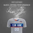 Custom Gray Classic Sports Sets Soccer Shirt Jersey