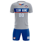 Custom Gray Classic Sports Sets Soccer Shirt Jersey