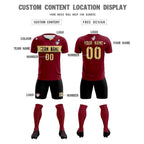 Custom Crimson Classic Sports Sets Soccer Shirt Jersey