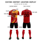Custom Red Printing Sportswear Soccer Sets Jersey