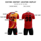 Custom Red Printing Sportswear Soccer Sets Jersey