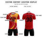 Custom Red Printing Sportswear Soccer Sets Jersey