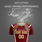 Custom Crimson Abstract Breathable Soccer Tops/Sets Jersey
