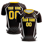 Custom Brown Abstract Breathable Soccer Tops/Sets Jersey