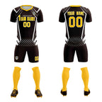 Custom Brown Abstract Breathable Soccer Tops/Sets Jersey