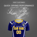 Custom Royal Abstract Breathable Soccer Tops/Sets Jersey