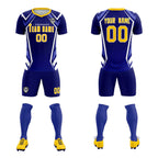 Custom Royal Abstract Breathable Soccer Tops/Sets Jersey