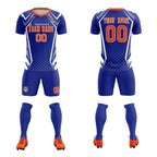 Custom Royal Abstract Breathable Soccer Tops/Sets Jersey