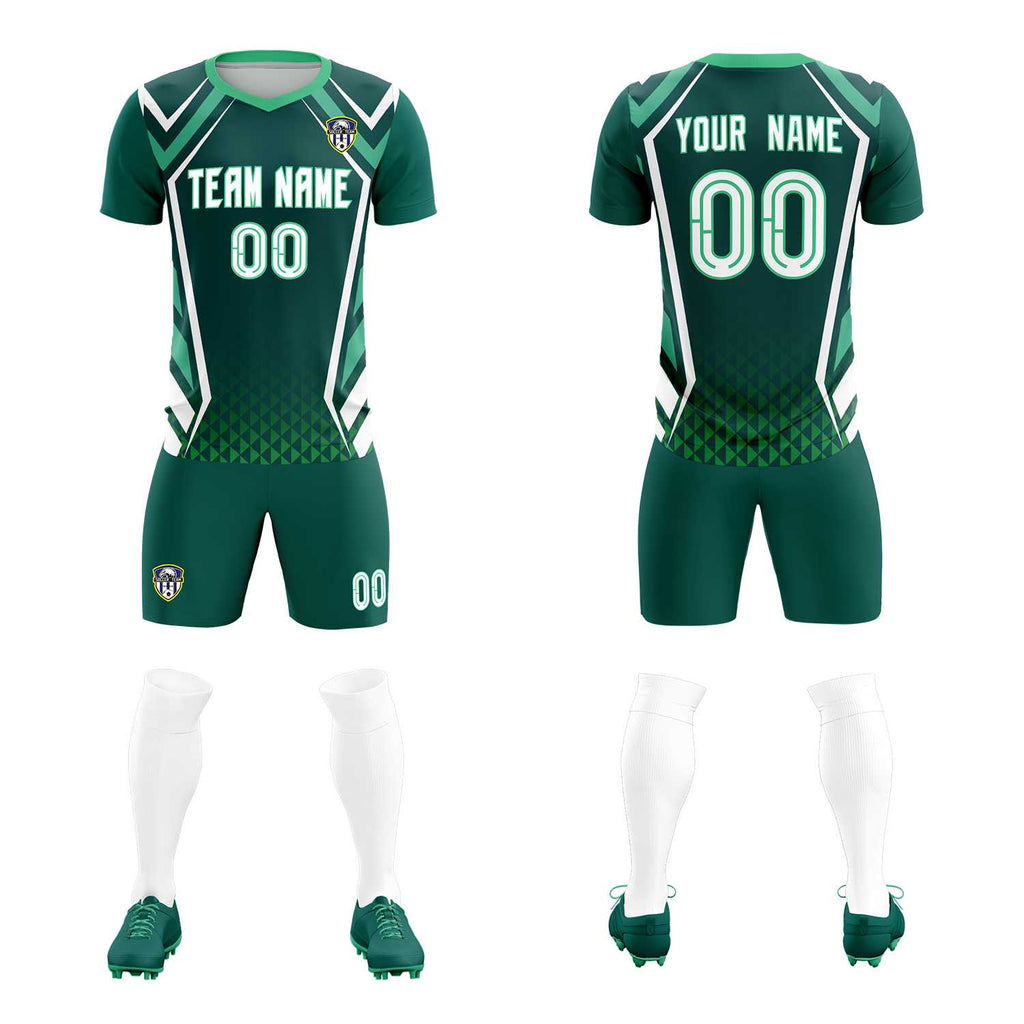 Custom Aqua Abstract Breathable Soccer Tops/Sets Jersey