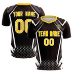 Custom Brown Abstract Breathable Soccer Tops/Sets Jersey