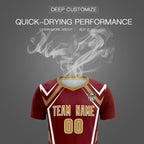 Custom Crimson Abstract Breathable Soccer Tops/Sets Jersey