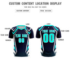 Custom Navy Abstract Breathable Soccer Tops/Sets Jersey