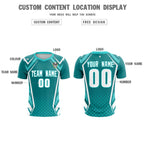 Custom Sky Blue Abstract Breathable Soccer Tops/Sets Jersey