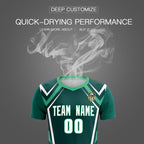 Custom Aqua Abstract Breathable Soccer Tops/Sets Jersey