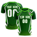 Custom Green Abstract Breathable Soccer Tops/Sets Jersey