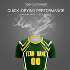 Custom Midnight Green Abstract Breathable Soccer Tops/Sets Jersey