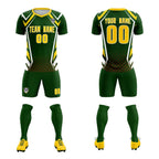 Custom Midnight Green Abstract Breathable Soccer Tops/Sets Jersey
