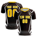 Custom Brown Abstract Breathable Soccer Tops/Sets Jersey