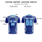 Custom Royal Abstract Breathable Soccer Tops/Sets Jersey