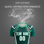 Custom Aqua Abstract Breathable Soccer Tops/Sets Jersey